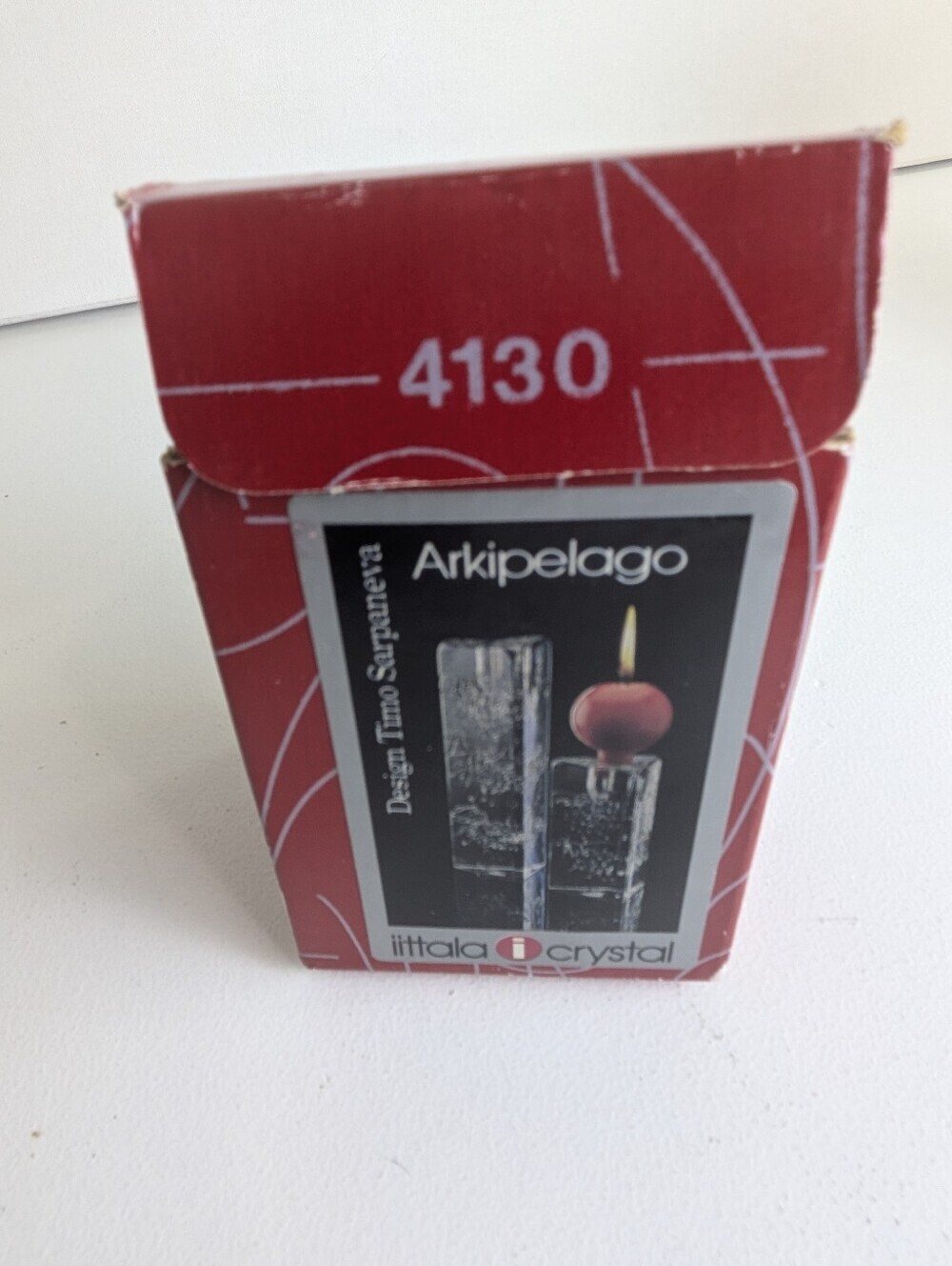 Timo Sarpaneva Iittala Set of 3 Arkipelago Glass Candlesticks Finland Triangle - Picture 14 of 14